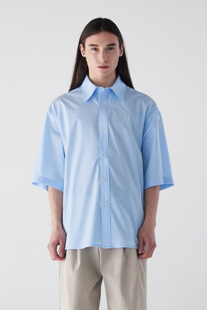Over Sleeve Half Shirts - Blue